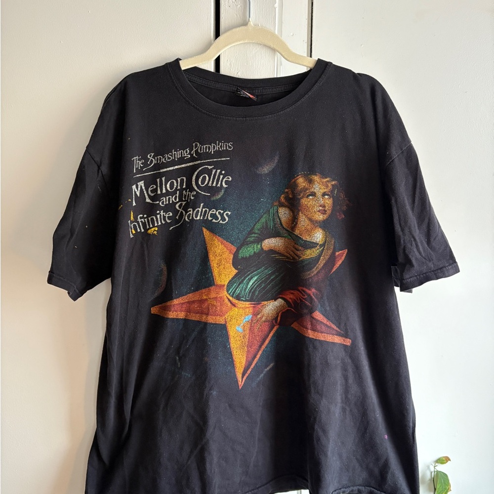 Black Graphic T-Shirt with Colorful Print